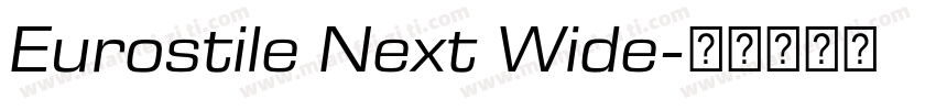 Eurostile Next Wide字体转换